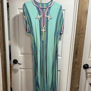 Multicolor Striped Mumu Dress